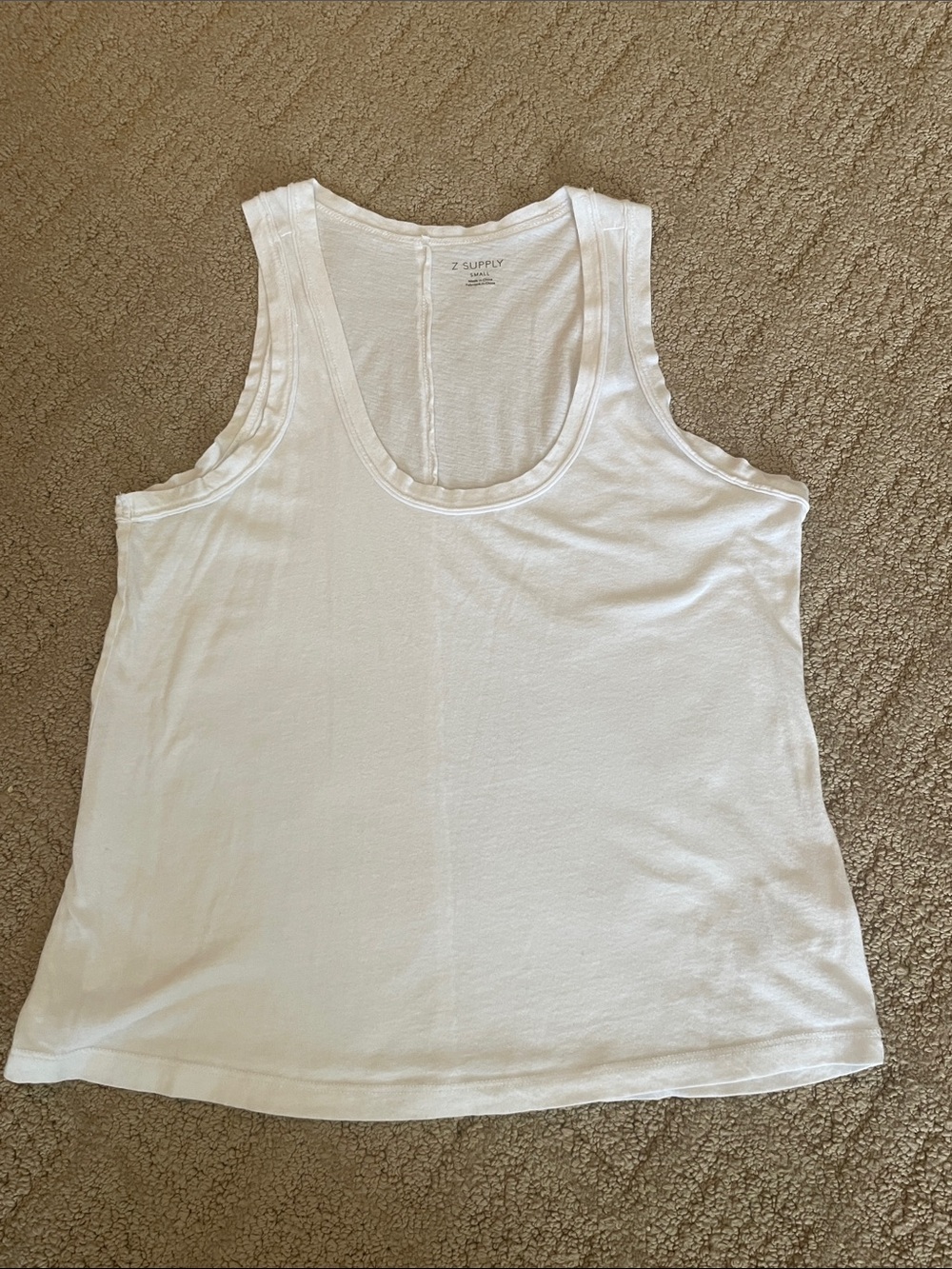 Z Supply White Scoop Neck Tank Top